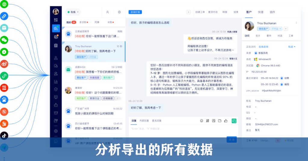 分析到处的所有数据